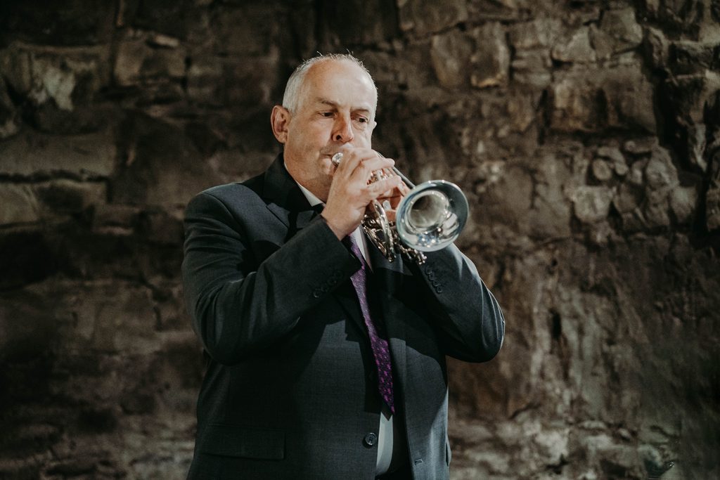 Trumpet player.